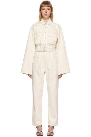 AGOLDE: Off-White Denim Tatum Jumpsuit | SSENSE