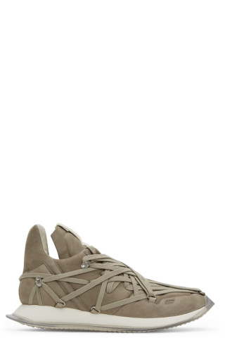 Rick Owens: Taupe Suede Maximal Runner Sneakers | SSENSE Canada