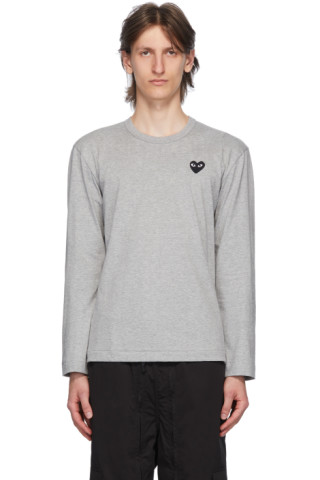 comme des garcons grey long sleeve