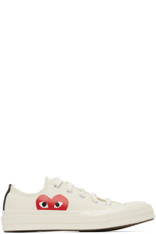 Comme des Garçons Play: Off-White Converse Edition Half Heart Chuck 70 ...