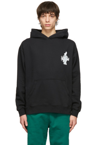 Brain Dead: Black 'Acid Sun Ride' Hoodie | SSENSE