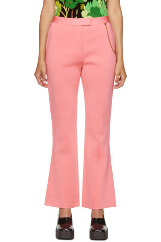 パンツ GIVENCHY Skin pink jacquard flared leg pant Pink Chain Flared Trousers by Givenchy on Sale