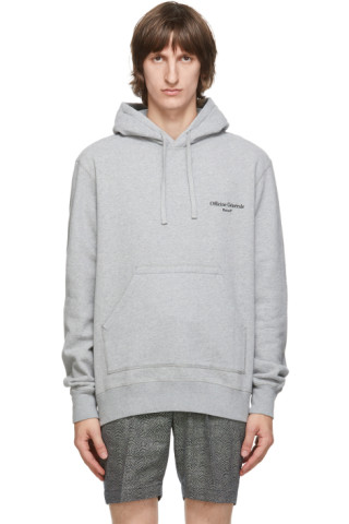 Officine Générale: Grey Olivier Hoodie | SSENSE