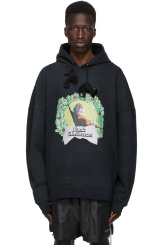 We11done: Black Horror Movie Hoodie | SSENSE