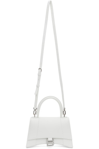 Balenciaga: White Small Hourglass Bag | SSENSE