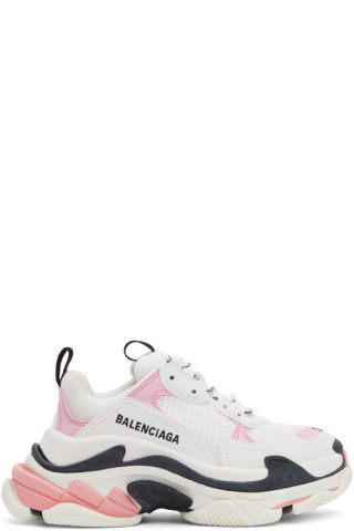 Balenciaga: Pink Triple S Sneakers | SSENSE