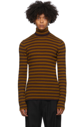 Brown \u0026 Navy Striped Sweater | SSENSE