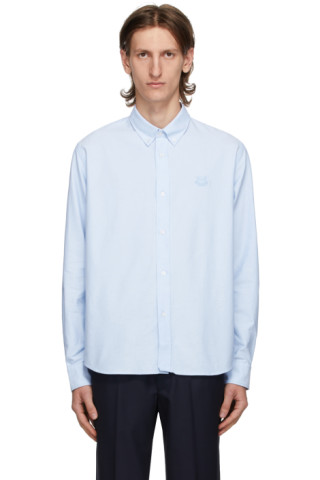 Kenzo: Blue Oxford Tiger Shirt | SSENSE