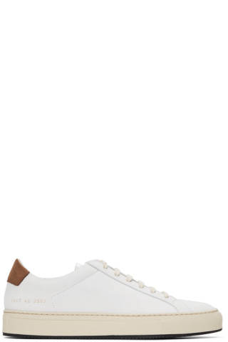 Common Projects: White Retro Low Special Edition Sneakers | SSENSE
