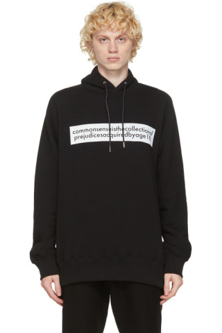 sacai: Black 'Common Sense' Hoodie | SSENSE