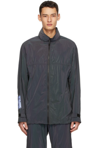 MCQ: Black Reflective Windbreaker Jacket | SSENSE