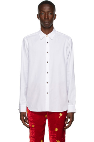 White Spaghetti Tailored Shirt by Paul Smith 50th Anniversary on Sale