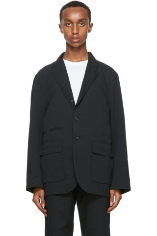 Nanamica: Black AlphaDry® Club Blazer | SSENSE Canada