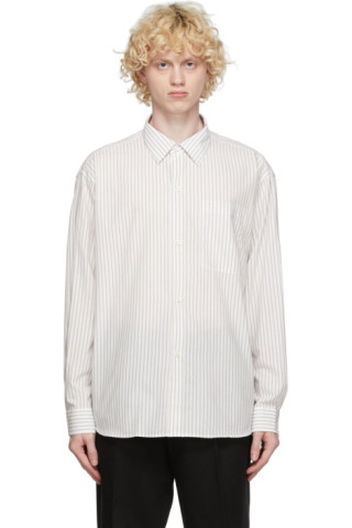 mfpen: White & Beige Distant Shirt | SSENSE
