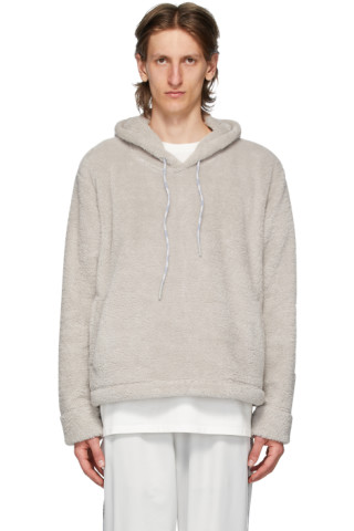 Chemist Creations: Grey Polar Fleece Hoodie | SSENSE