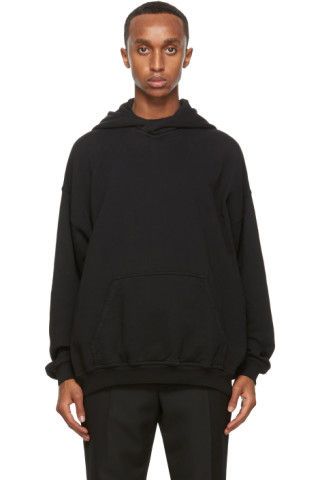 Haider Ackermann: SSENSE Exclusive Black Cotton Hoodie | SSENSE