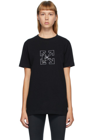 Off-White: Black Workers T-Shirt | SSENSE