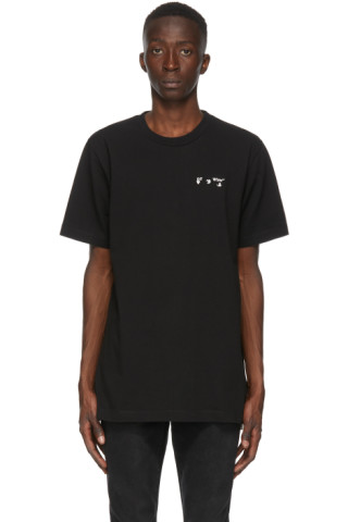 Off-White: Black New Logo T-Shirt | SSENSE
