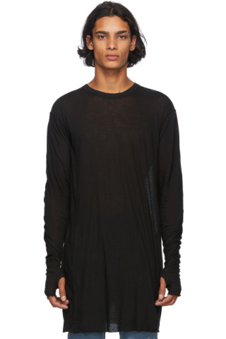 Boris Bidjan Saberi: Black Glove Long Sleeve T-Shirt | SSENSE