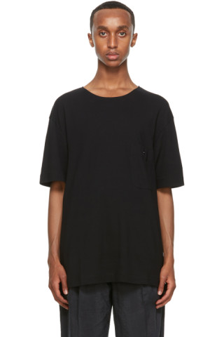 Black Crepe Jersey T-Shirt by LEMAIRE on Sale