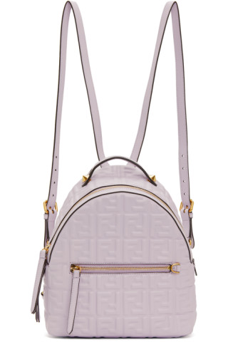 Purple Mini 'Fendi Forever' Backpack by Fendi on Sale