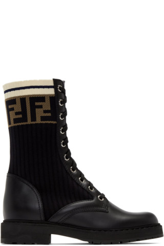 fendi rockoko combat boots