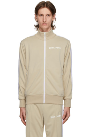 Palm Angels: Beige Classic Track Jacket | SSENSE