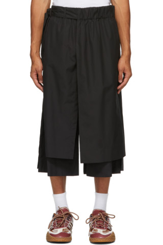 Craig Green: Black Layered Track Shorts | SSENSE