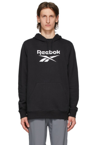 Reebok Classics: Black Vector Hoodie | SSENSE