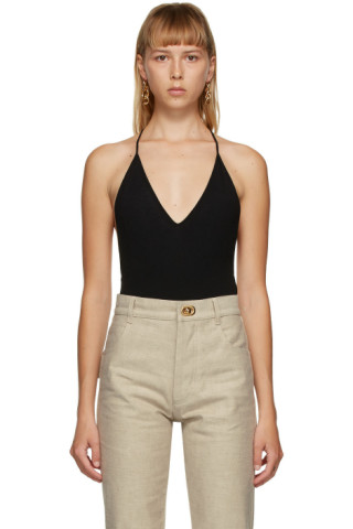 【送料&関税込】Bottega Veneta Black Cashmere Blend Bodysuit 202798F284500_1.jpg