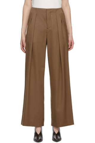 Julia Jentzsch: Brown Wool Xander Trousers | SSENSE