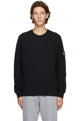 Stone island black cotton sweatshirt Clearance