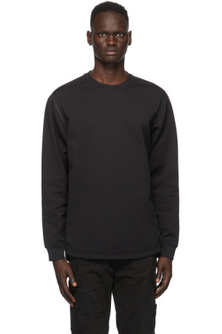 Stone Island Shadow Project: Black Nylon Sweatshirt | SSENSE