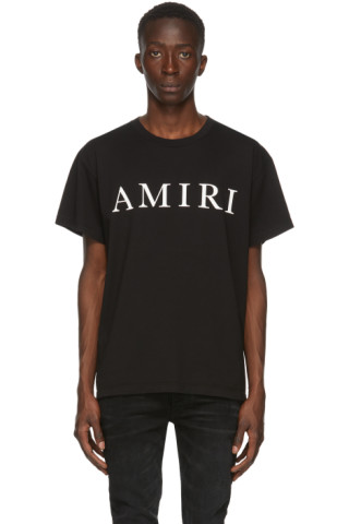 Amiri: Black Large Logo T-Shirt | SSENSE