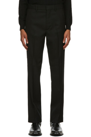 Second/Layer: Black Virgin Wool Pico Trousers | SSENSE