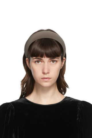 Sophie Buhai: Taupe Classic Puffy Headband | SSENSE