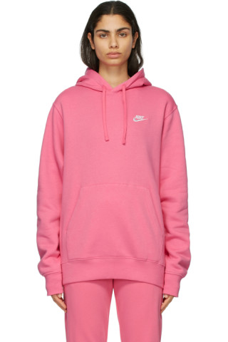 Nike: Pink Sportswear Club Hoodie | SSENSE Canada