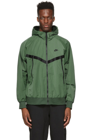 Nike: Green NSW Windrunner Jacket | SSENSE Canada