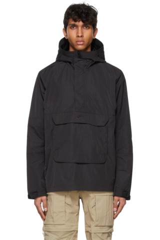 Nike: Black Anorak Sportswear Hooded Jacket | SSENSE