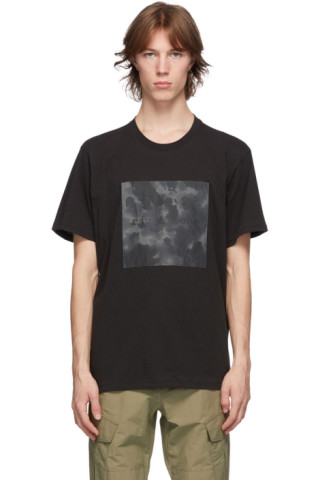 rag & bone: Black Camo Logo T-Shirt | SSENSE