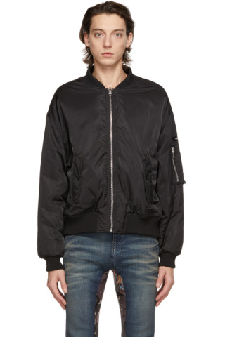 Reversible Black Stolen Bomber Jacket by Stolen Girlfriends Club on Sale