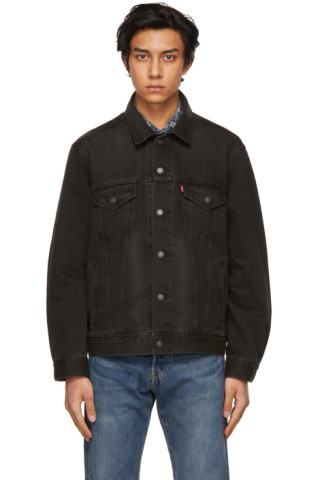 Levi's: Black Denim Vintage Fit Trucker Jacket | SSENSE