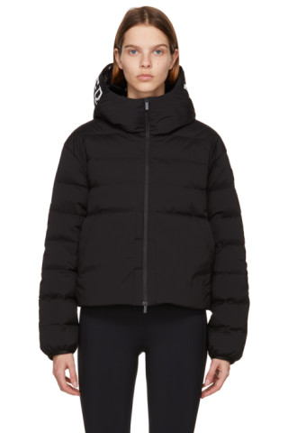 Moncler: Black Matt Black Down Anwar Jacket | SSENSE Canada