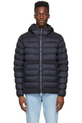 Moncler: Navy Down Micy Jacket | SSENSE