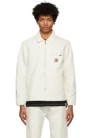 Carhartt Work In Progress: White WIP Detroit Jacket | SSENSE