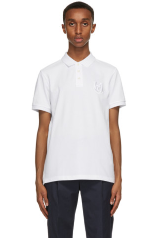 Moncler: Polo à logo blanc | SSENSE France
