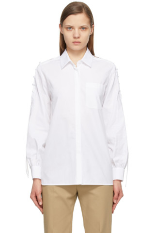 Max Mara: White Osteo Shirt | SSENSE Canada