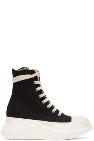 Rick Owens Drkshdw: Black Abstract High Sneakers | SSENSE