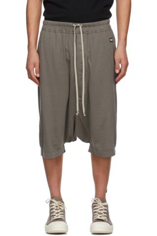 Rick Owens DRKSHDW: Grey Pods Shorts | SSENSE