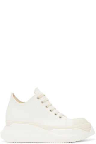 Rick Owens Drkshdw: White Abstract Low Sneakers | SSENSE